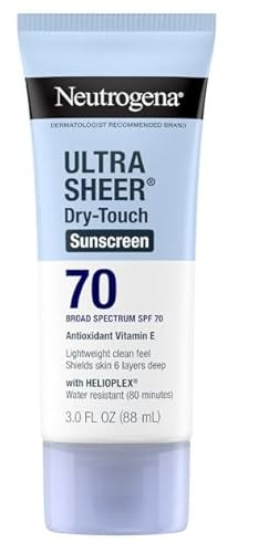 Neutrogena Ultra Sheer Dry-Touch Sunscreen Lotion, SPF 70, 9 Oz - Pack of 3 - Bellso